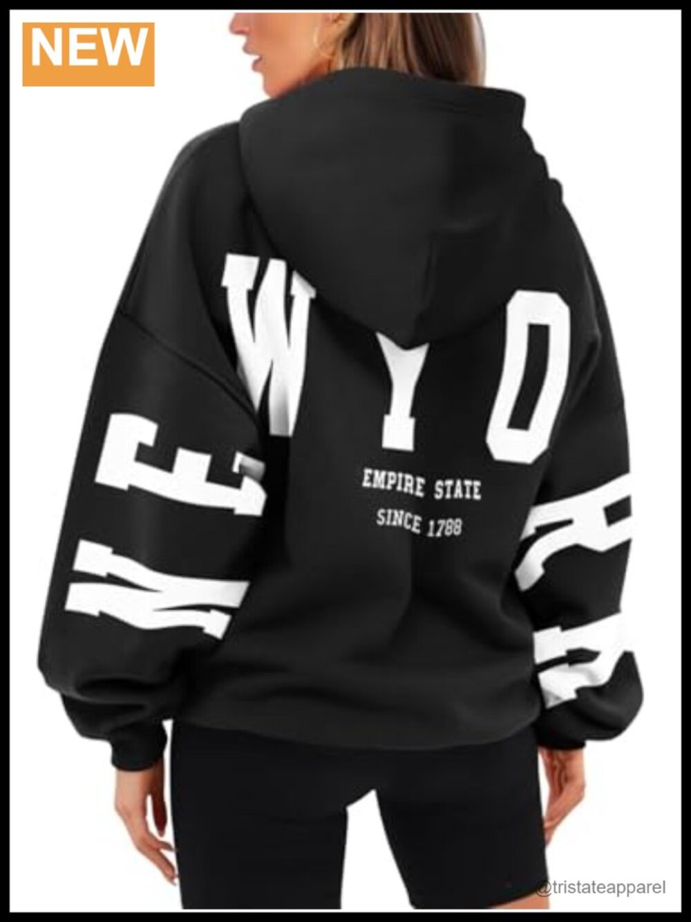 Oversized Fleece Hoodie with Pocket Graphic Letter Print Pullover